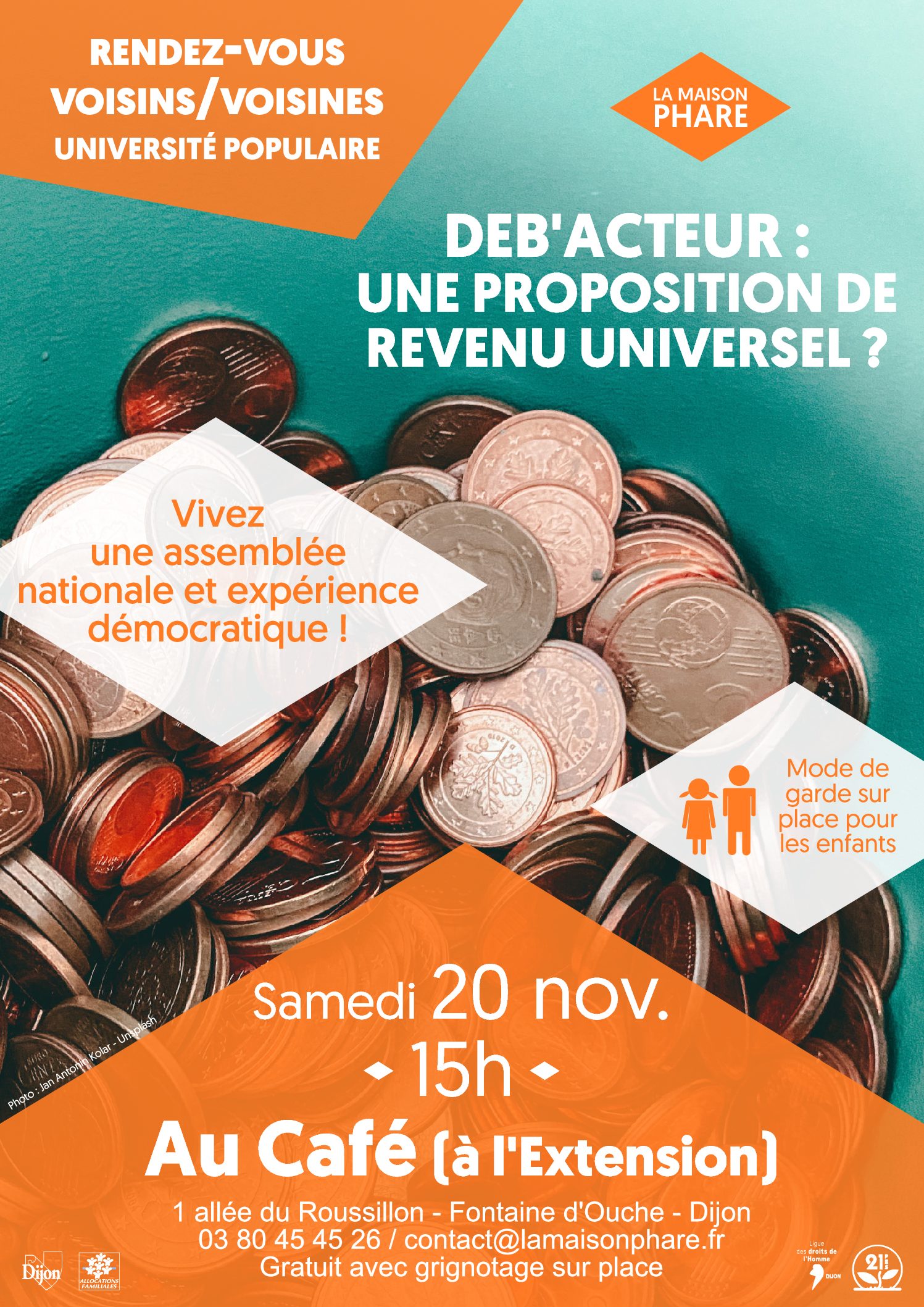 Rendez-vous Voisins/Voisines (Université Populaire) : Deb’acteur > une proposition de revenu universel ?