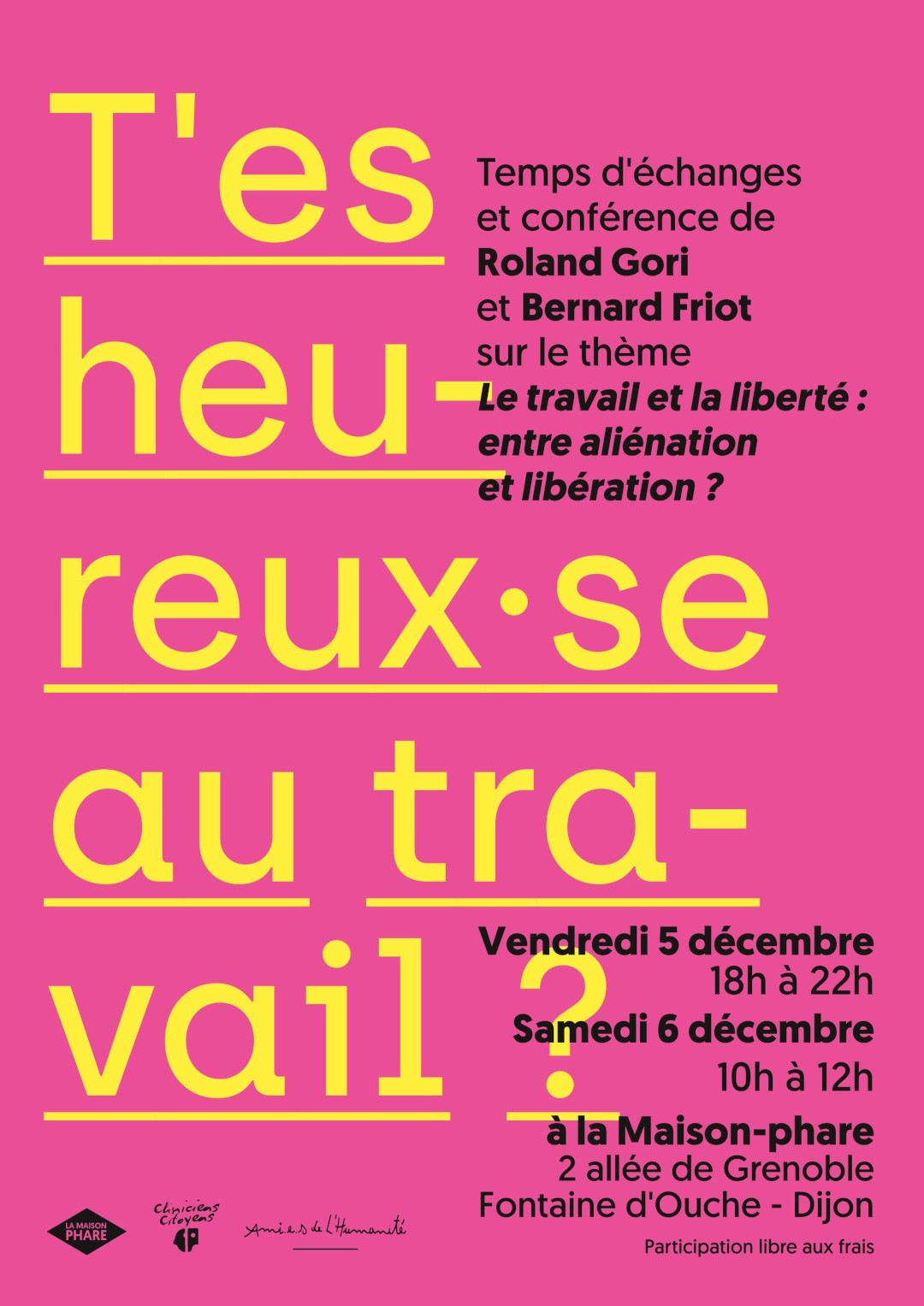 Conférence Roland Gori et Bernard Fryot